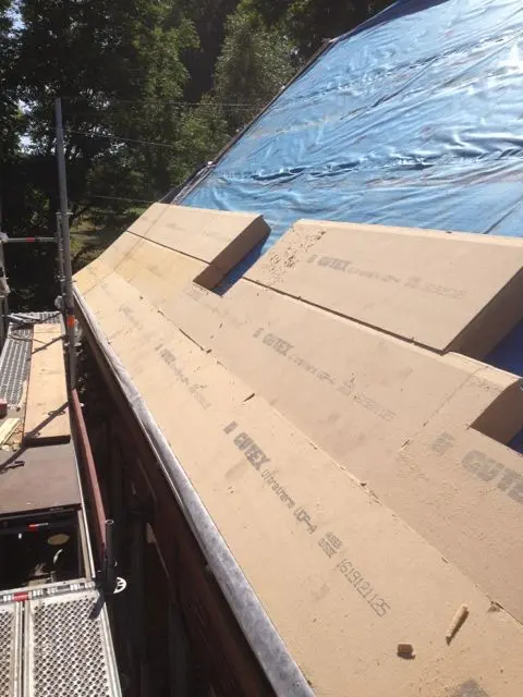 Gutex houtvezelplaten op bestaande kepes (sarkingdak)